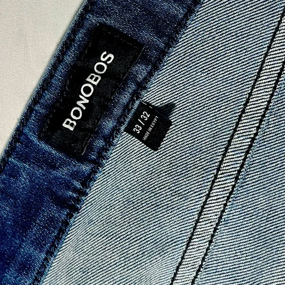 Bonobos Mens Straight Fit Dark Wash Denim Jeans US 33W / 32L - Picture 3 of 3